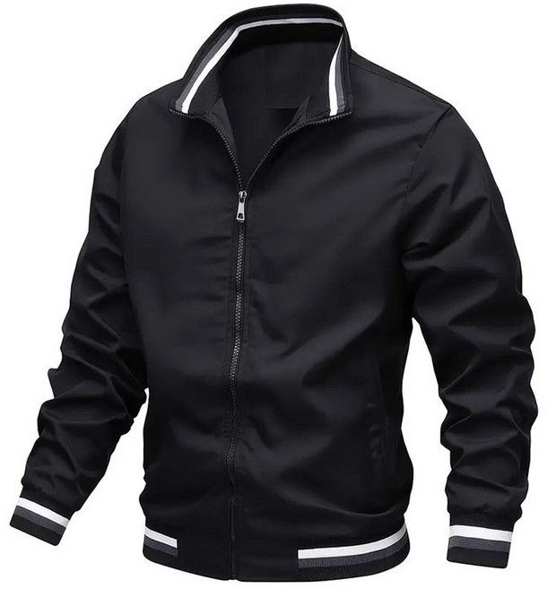 【百搭薄款】棒球服 夾克男 春秋外套 運動夾克 休閒夾克 飛行夾克 純色簡約 防風透氣 輕薄舒適 春秋季日常通勤