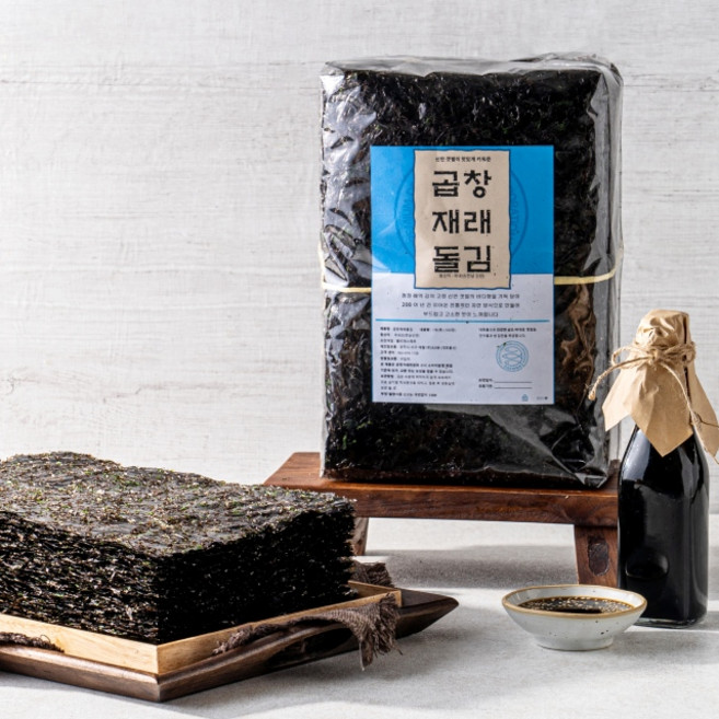 대화선 신안 재래김 곱창김 돌김, 선택02. 신안 재래 반돌김100장, 1개