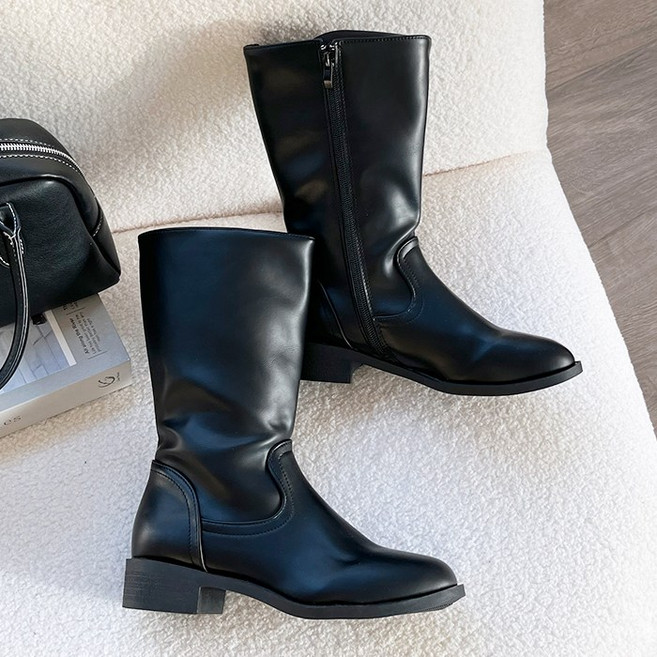 라블 종아리 넓은 베이직 롱부츠 미들부츠 시리즈