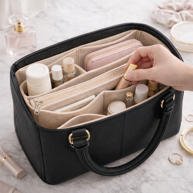 하우센트 흐트럼방지 칸막이수납 가방 이너백