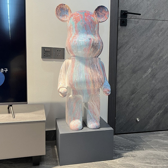 대형 곰 돼지 저금통 인테리어 대형저금통 거실, 1개, 50cm 청화백자