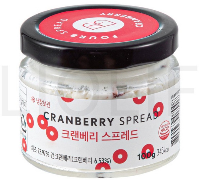 포비아워스 크랜베리 스프레드, 1개, 100g