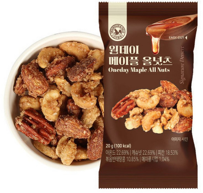 (신선집중) 산과들에 프리미엄 믹스넛 원데이메이플올넛츠x30봉, 30개, 20g