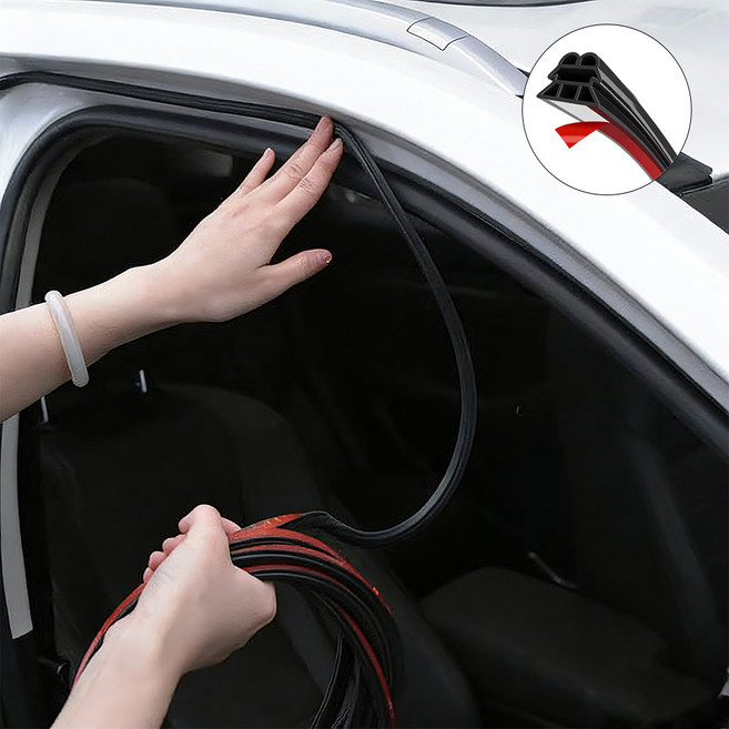 저소음 3중구션 자동차 풍절음 차단 고무 방음 몰딩, 1개