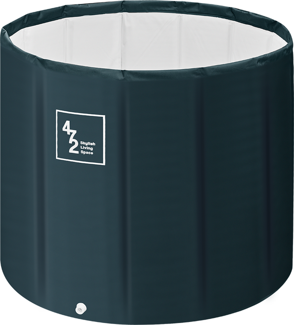 샵472 접이식 욕조 이동식 간이 원터치, 1개, 다크 그레이