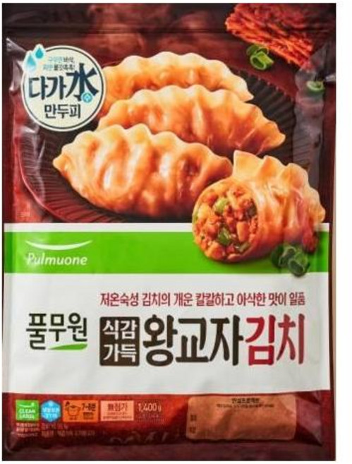 풀무원식품 식감가득 김치왕교자, 7개, 1.4kg