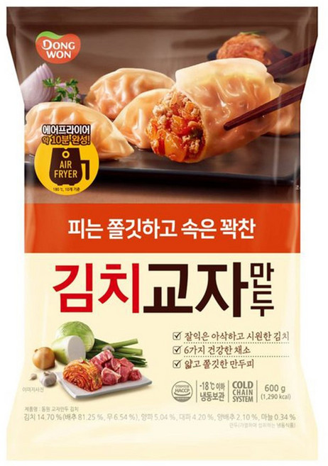 동원 김치 교자만두 600g, 1개