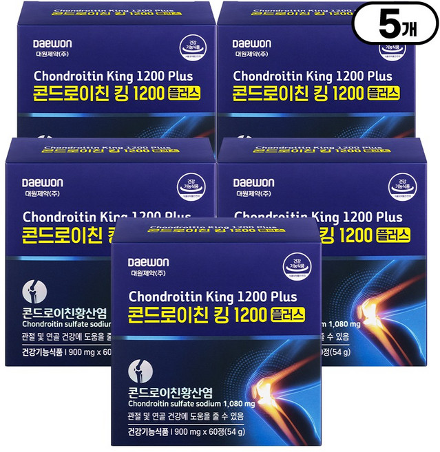 [본사직영] 대원제약 콘드로이친 킹 1200 플러스 콘드킹, 5박스, 60정