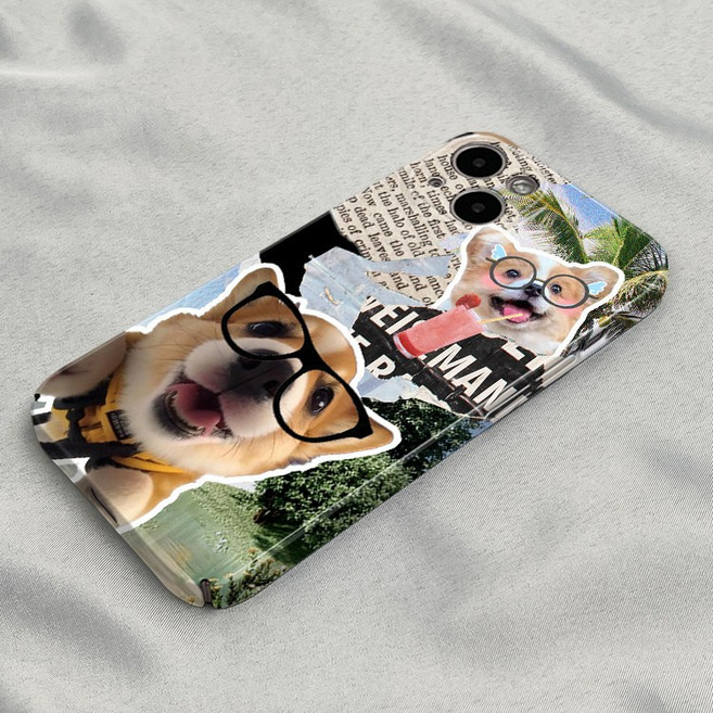 큐티 웰시코기 아이폰 케이스 호환 아이폰15plus 아이폰 11pro&12mini&13&14promax 커플용 범퍼케이스 친환경 핸드폰 케이스 폰케이스 SJK-011303