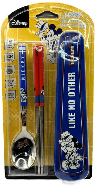 릴팡 미키 슬림진공수저케이스세트(레트로블루), 1개