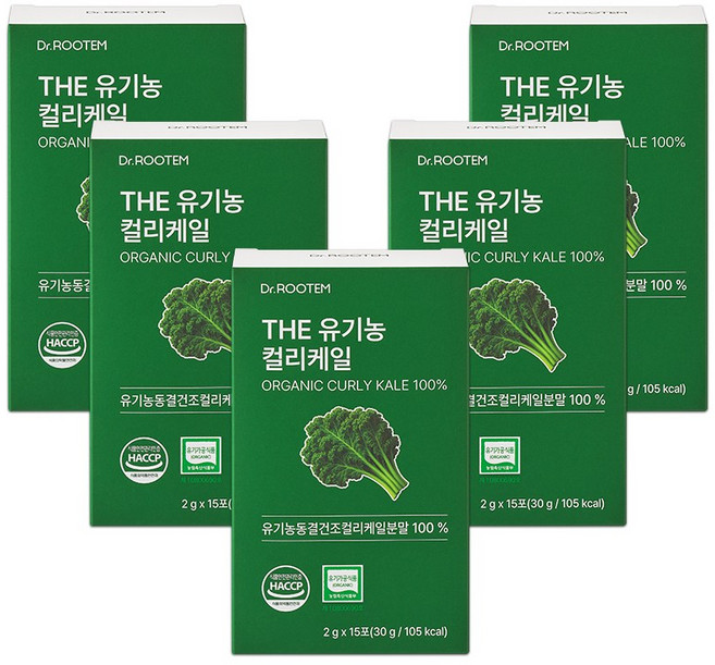 닥터루템 유기농 컬리케일 가루 동결건조 곱슬케일 분말 스틱, 5박스, 30g