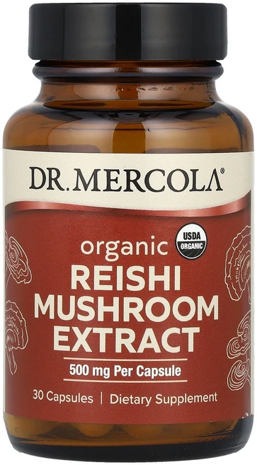 Dr. Mercola Reishi Mushroom Extract 30 Capsules, Dr. Mercola, Reishi Mushroom E, 1개 - 쿠팡