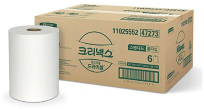 크리넥스 드라이셀 스탠다드 R160 6롤 1박스 47273, 6개입, 1개