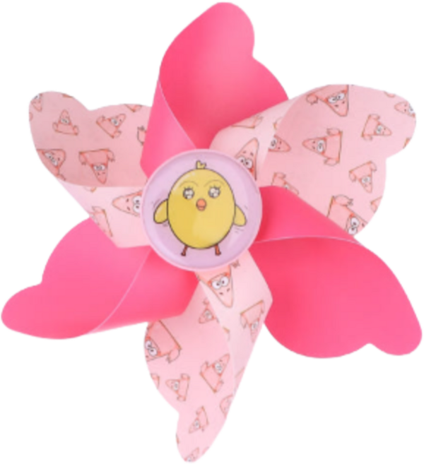 [나르고] 킥보드 바람개비 기둥형 핸들형, 1개, 병아리