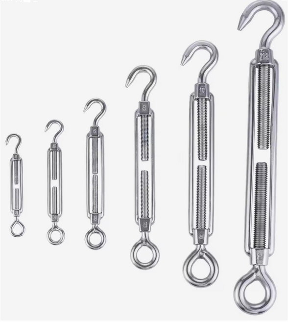 스텐턴버클 후크 원형 단바클 와이어로프 장력조절, 1개