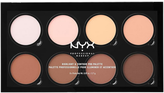 NYX 프로페셔널 메이크업 하이라이트 & 컨투어 프로 팔레트, 누드, 1개