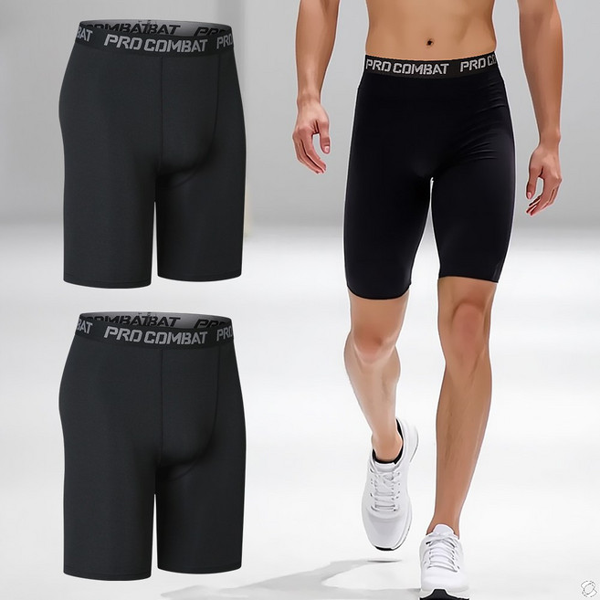 플로우 남자 스포츠 러닝 레깅스 타이즈 1+1