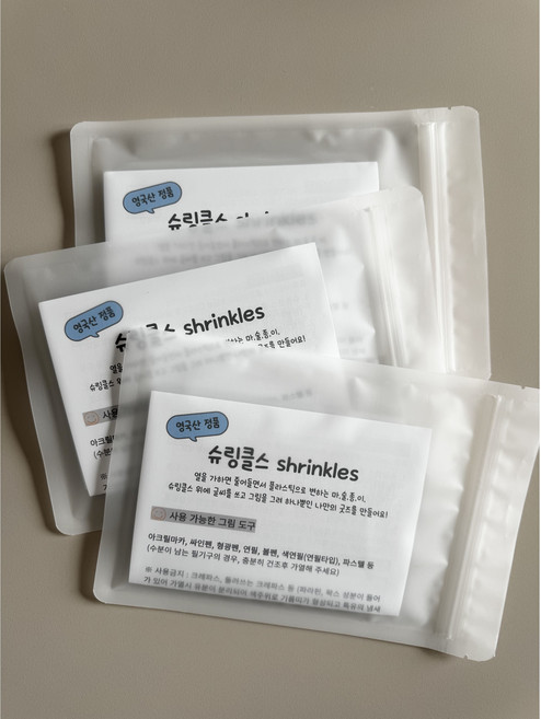 슈링클스 25매 반투명 작은종이 정품 신기한 마술종이, 1개