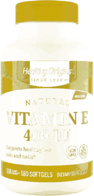 [Healthy Origins] 내추럴 비타민 E 400 IU 180 소프트젤, 180정, 1개 - 쿠팡