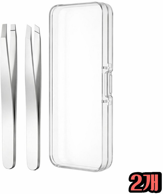 온리담 정밀 속눈썹 핀셋 미세모족집게 트위저 2개, 1세트, 실버