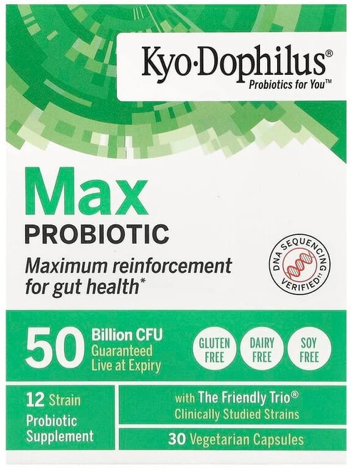 쿄릭 Kyo-Dophilus 맥스 프로바이오틱 500억 CFU 베지 캡슐 30정, 1개 - 쿠팡