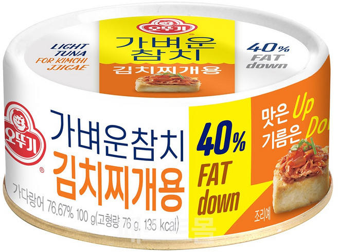 오뚜기 가벼운 참치 김치찌개용, 100g, 1개