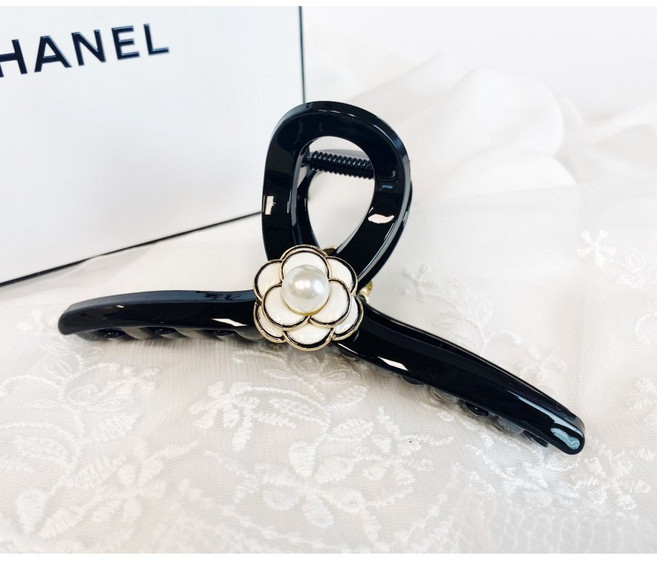 [국내제작] 13cm 빅사이즈 플라워 꽃 집게핀 포인트 2컬러 가벼운 올림머리 헤어핀