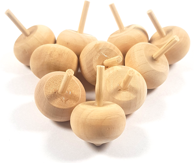 도토리 나무 팽이 1번모양 10개입 손팽이 장난감, 1통