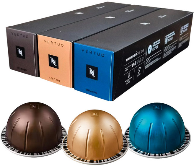 네스프레소 버츄오 캡슐커피 머그모음 (인텐소/멜로지오/오다치오) 셋트, 1세트, 3개입, 115g