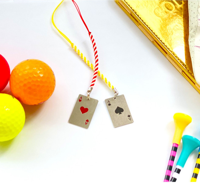 럭키카드 숏티링 골프티걸이+롱티세트, 1개, 레드A+블랙A