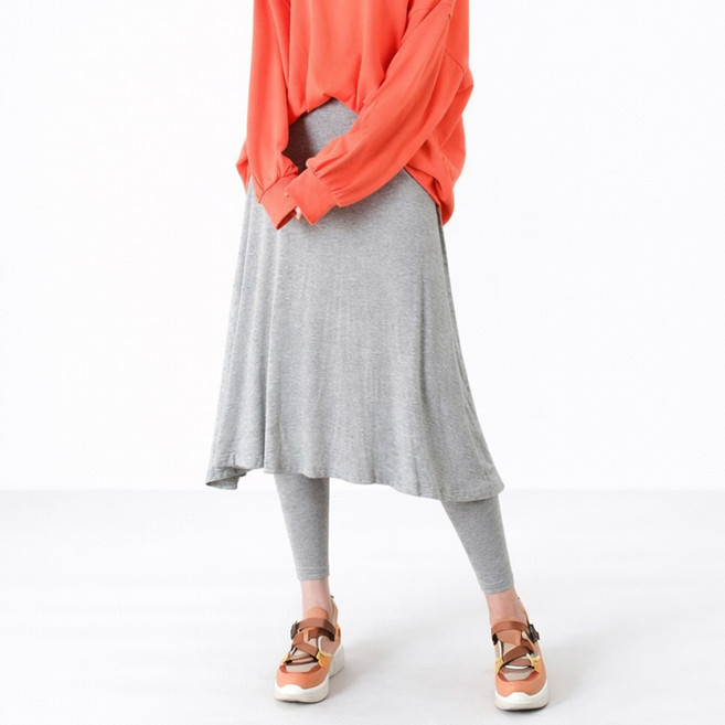 더클로 여성 플레어 치마레깅스 롱스커트 치렝스 바지