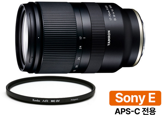 [지금사면 3년보증 + 5만P 증정] 탐론 17-70mm F/2.8 Di III-A VC RXD B070 소니E용 + 겐코 AIR MCUV 67mm 필터, 탐론 B070E + AIR MCUV 67mm