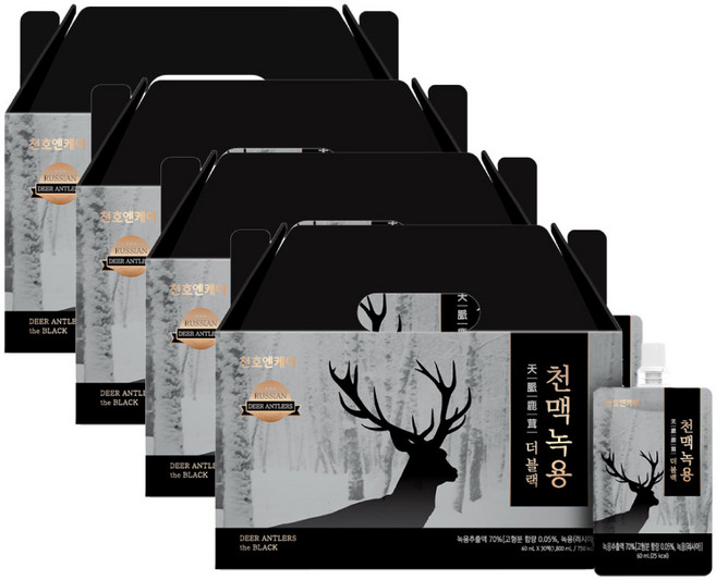 천호엔케어 천맥 녹용 진액 30p, 1.8L, 4개