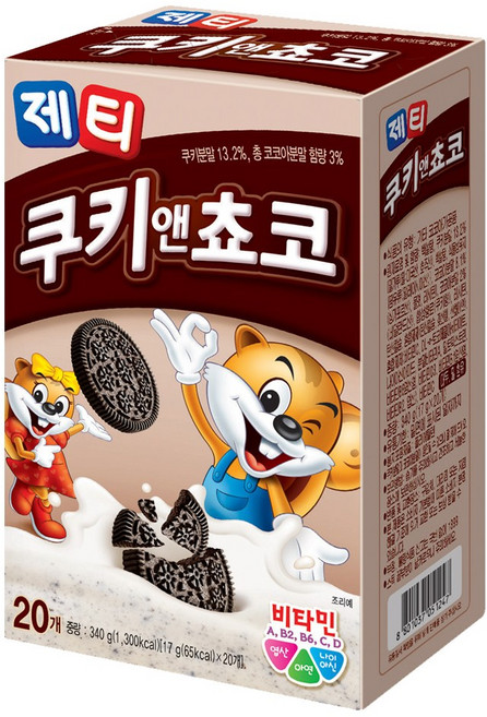 동서 제티 쿠키앤초코 스틱 20T, 17g, 20개입, 1개