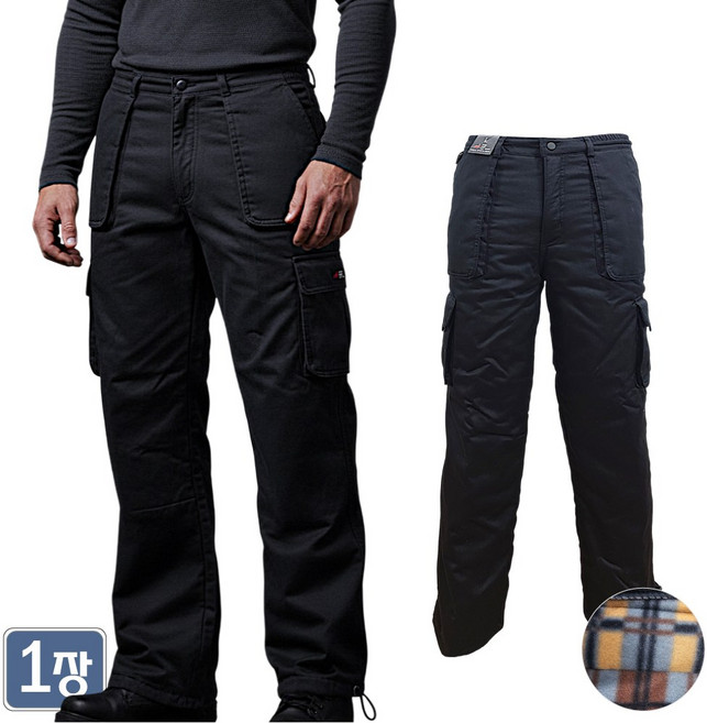 야인시대 겨울 윈드 방한바지<무지>기모 겨울 솜바지