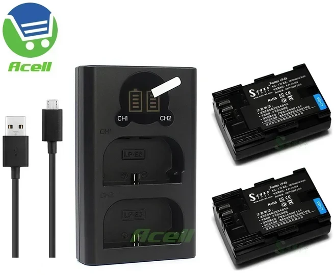 Acell 블랙매직 마이크로 시네마 카메라용 LP-E6 배터리 포켓 4K 6K 비디오 어시스트 6G