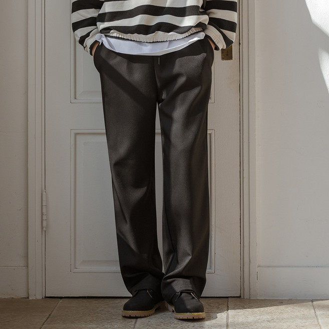 스몰더 남자 프리미엄 와이드 밴딩 슬랙스 바지