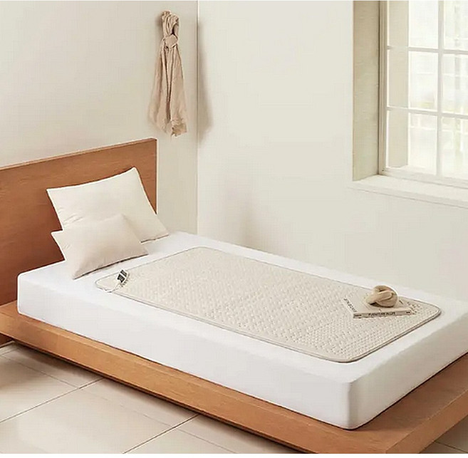 독일 보이로 전기요 그레이 1인용 2인용 싱글 더블 전기장판 전기매트 전기담요, 빅도트 아이보리, 1인용 (150 X 80) cm