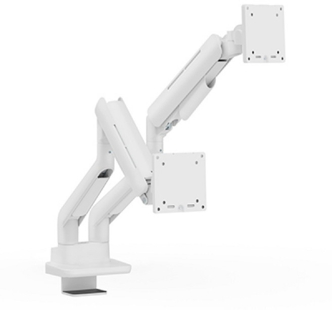 (N-SAN) 고중량 게이밍 듀얼 모니터암 엔산마운트 NH-25 화이트 (최대 35형), 1개