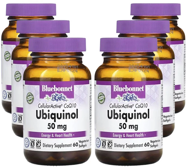 블루보넷 뉴트리션 CellularActive CoQ10 유비퀴놀 50mg 60베지소프트젤, 6개, 60정 - 쿠팡