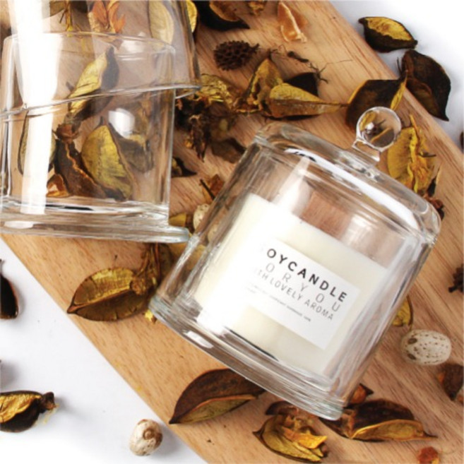 캔들바다 캔들용기 - 돔타입 클리어 (중 대) (210ml | 390ml), 대 390ml, 1개