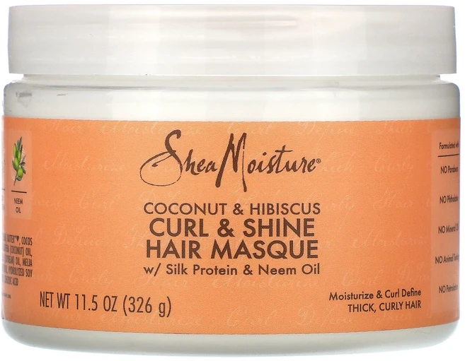 SheaMoisture 컬 앤 샤인 헤어 마스크 코코넛 & 히비스커스 326g(11.5oz), SheaMoisture컬앤샤인헤어마스크코코넛히비스커스3, 326g, 1개 - 쿠팡