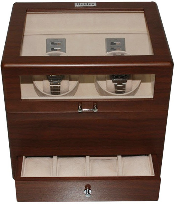 하이덴 그랜드 더블 와치와인더 HD017-Walnut 시계보관함