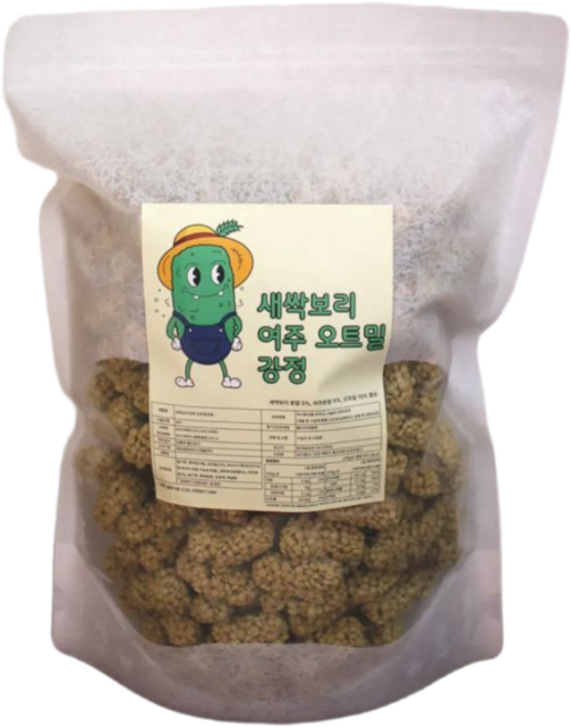 새싹보리 여주 오트밀 귀리 강정, 3개, 450g