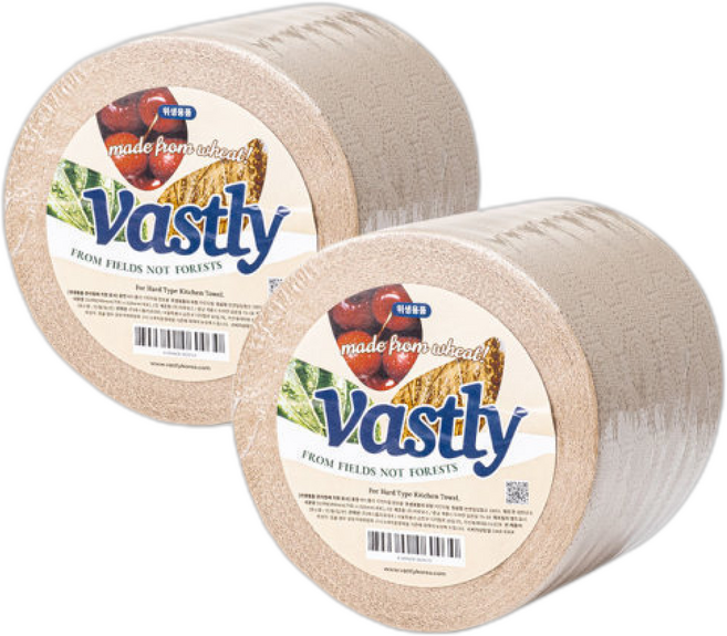 바스틀리 키친타월 점보롤 116m, 510매, 2개