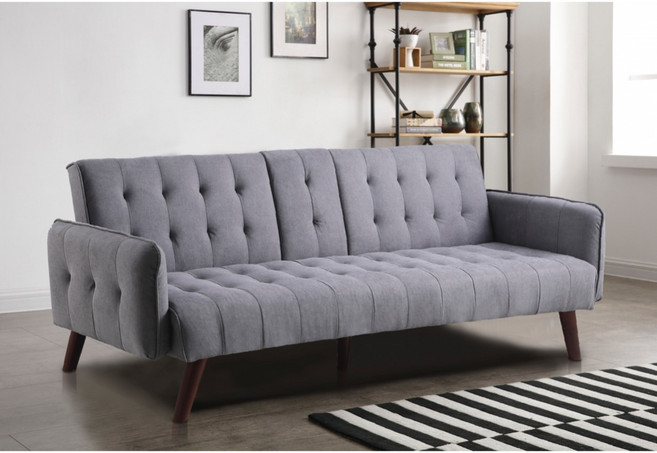 歐式布藝沙發床 雙人置杯架 三人沙發 懶人沙發 沙發床 摺疊沙發 【U57】 【沛大旗艦店】, 霧灰,南投