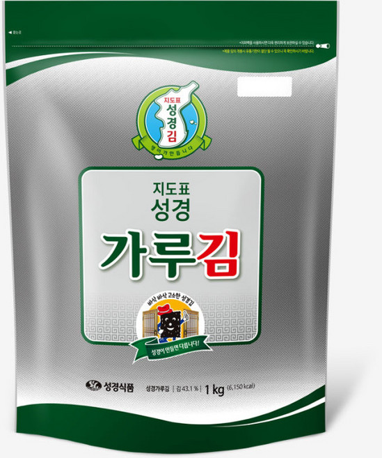 지도표 성경 업소용 A급 김가루 400g 8봉, 1개, 기본