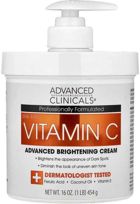 어드밴스드클리니컬스 비타민 C 어드밴스 브라이트닝 크림, 1개 - 쿠팡