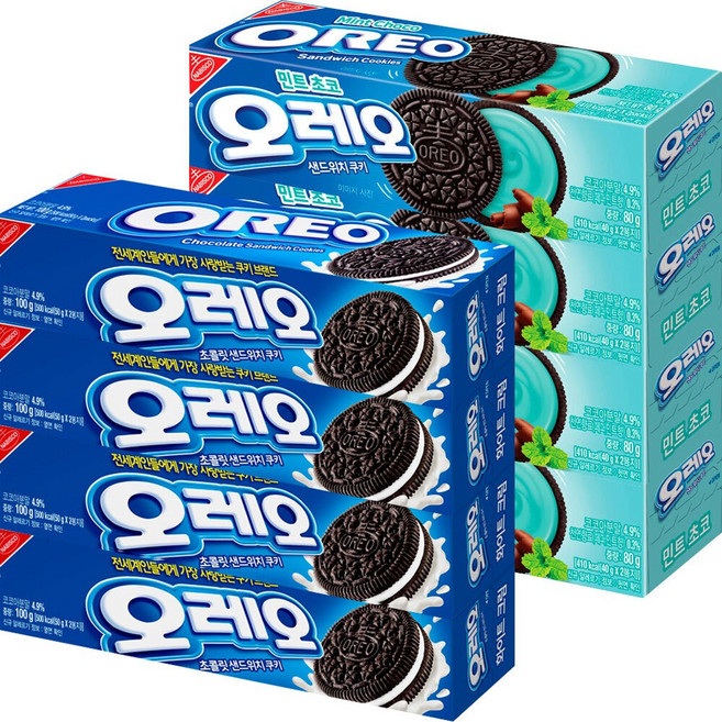 오레오 화이트4 +민트초코4