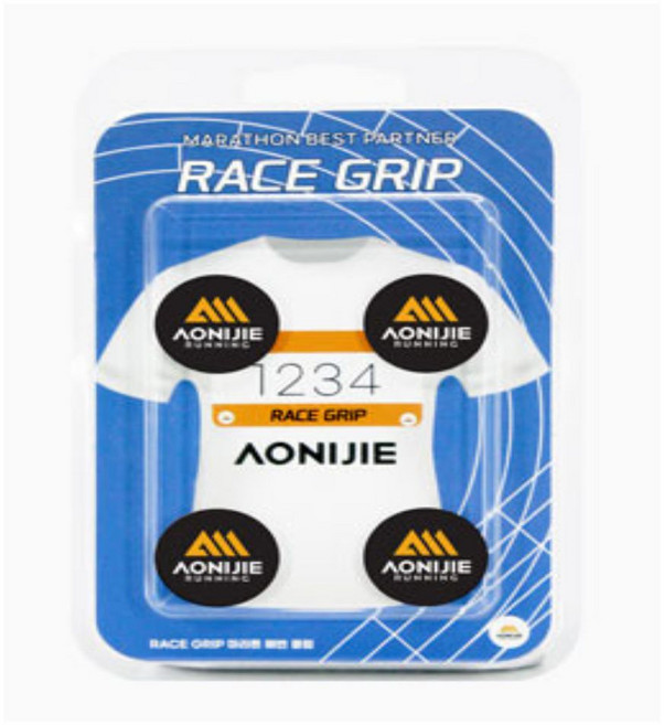 오니지 마라톤 배번호 고정 클립 트레일러닝 레이스그립 4개 1세트 168730, 무색